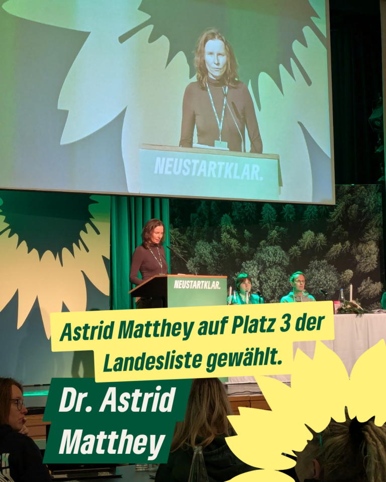 Astrid Matthey auf Platz 3 der Landesliste gewählt